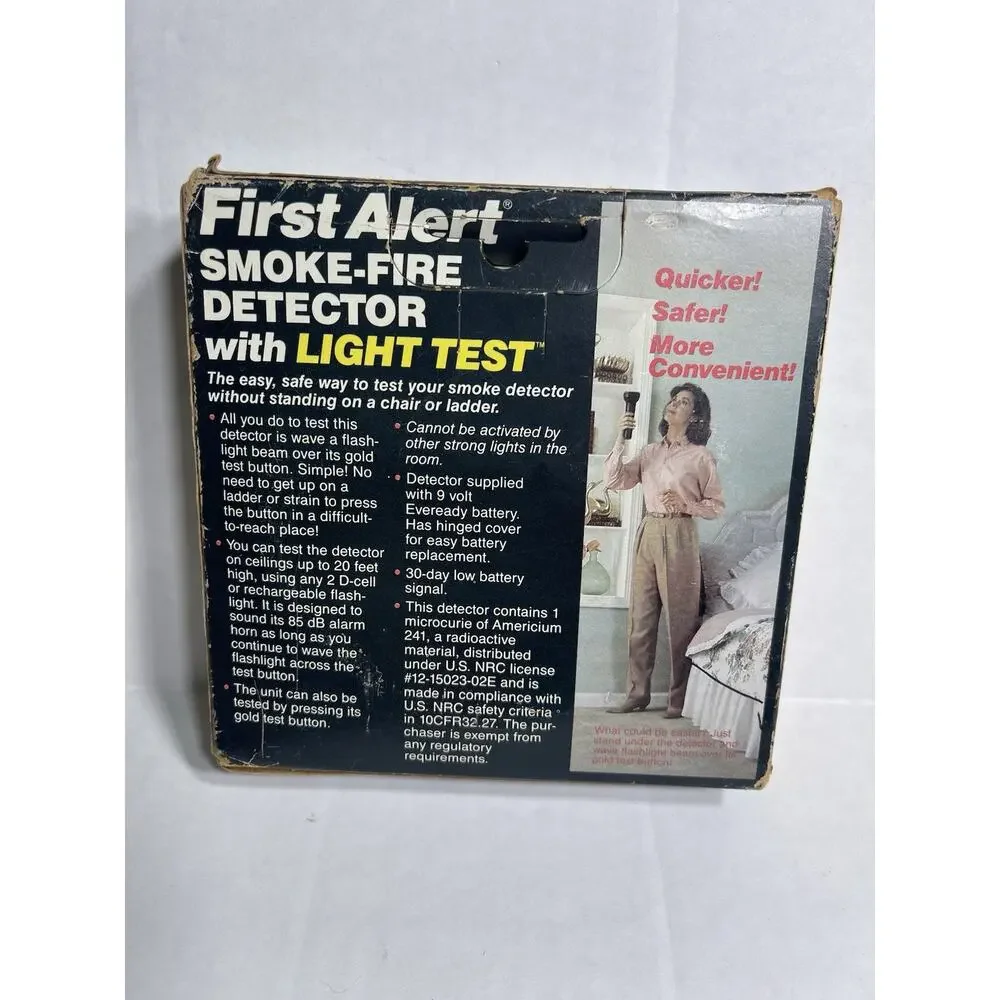 Pittway First Alert Smoke Fire Detector Sealed Box Model SA90LT